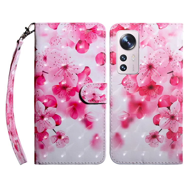 3D Painted Pattern Leather Phone Case, For Xiaomi Redmi Note  12 Pro+ 5G Global, For Xiaomi 12 Pro