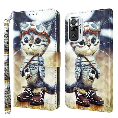 3D Painted Pattern Leather Phone Case, For Xiaomi 12, For Xiaomi Redmi Note 10 Pro