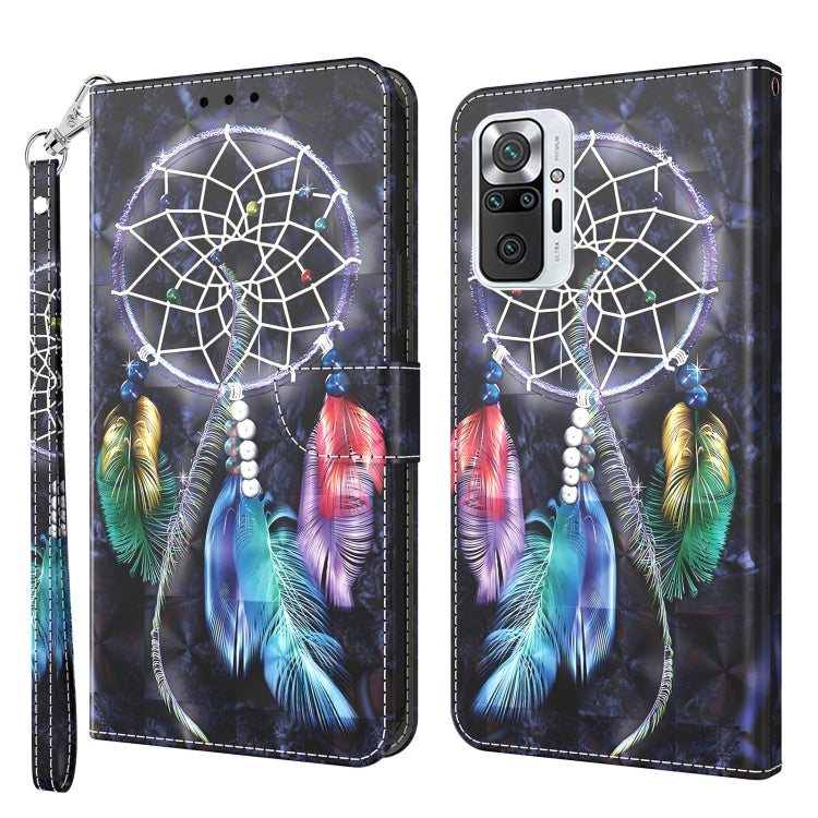 3D Painted Pattern Leather Phone Case, For Xiaomi 12, For Xiaomi Redmi Note 10 Pro
