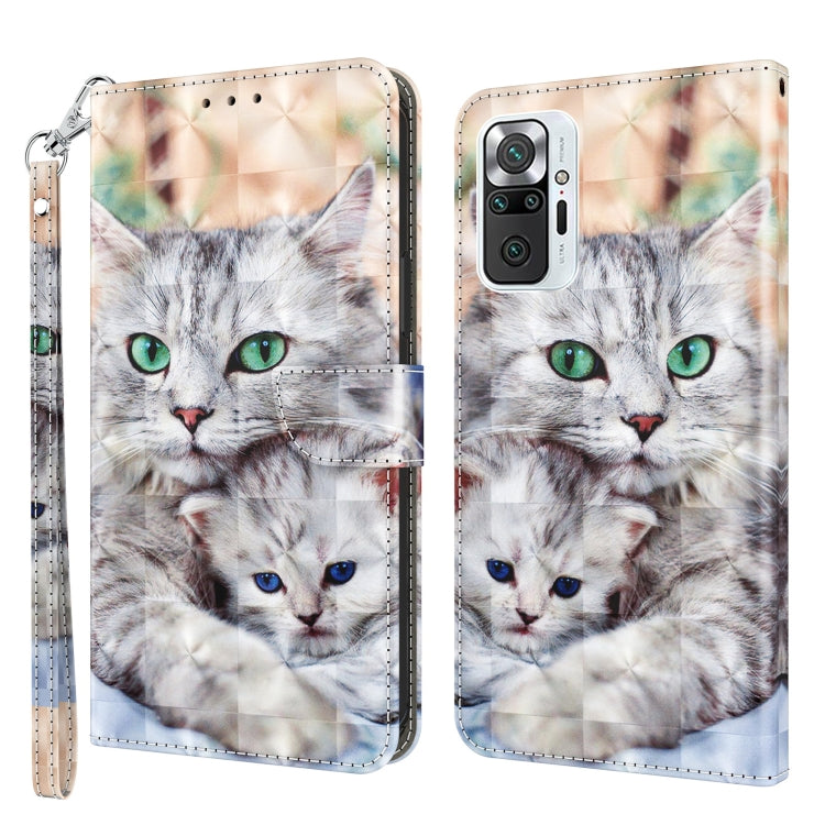 3D Painted Pattern Leather Phone Case, For Xiaomi 12, For Xiaomi Redmi Note 10 Pro