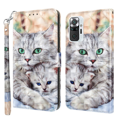 3D Painted Pattern Leather Phone Case, For Xiaomi 12, For Xiaomi Redmi Note 10 Pro