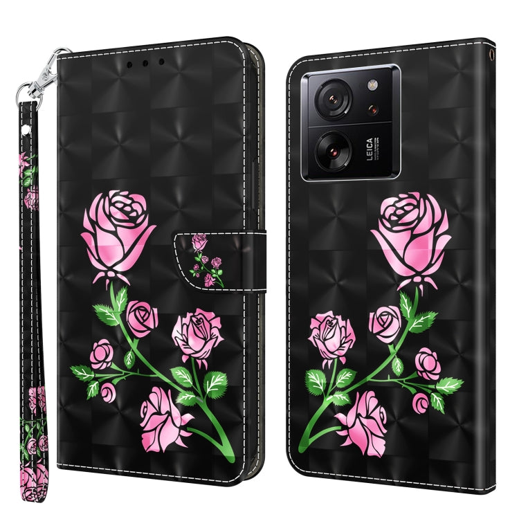 3D Painted Pattern Leather Phone Case, For Xiaomi 13T Pro, For Xiaomi 13 Ultra