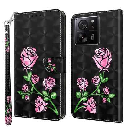 3D Painted Pattern Leather Phone Case, For Xiaomi 13T Pro, For Xiaomi 13 Ultra