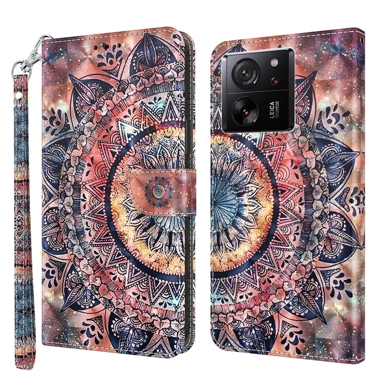 3D Painted Pattern Leather Phone Case, For Xiaomi 13T Pro, For Xiaomi 13 Ultra