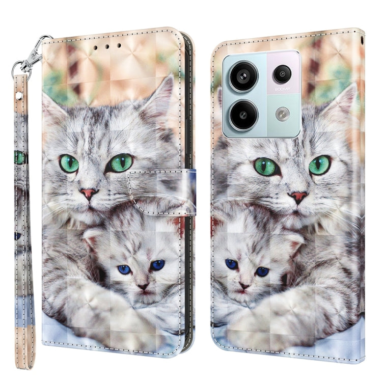 3D Painted Pattern Leather Phone Case, For Xiaomi Redmi Note 13 Pro+, For Xiaomi Redmi Note 13 Pro 5G