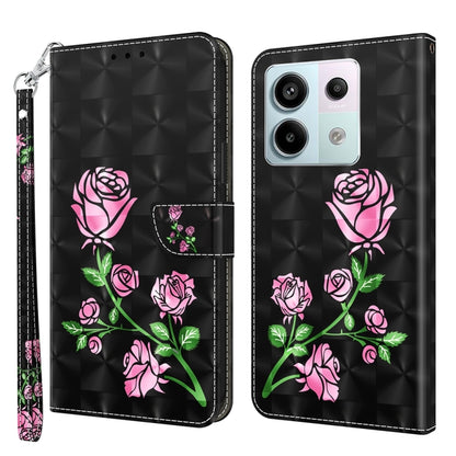 3D Painted Pattern Leather Phone Case, For Xiaomi Redmi Note 13 Pro+, For Xiaomi Redmi Note 13 Pro 5G