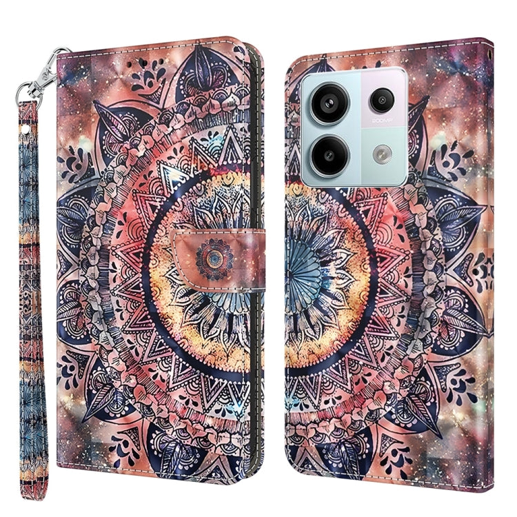 3D Painted Pattern Leather Phone Case, For Xiaomi Redmi Note 13 Pro+, For Xiaomi Redmi Note 13 Pro 5G