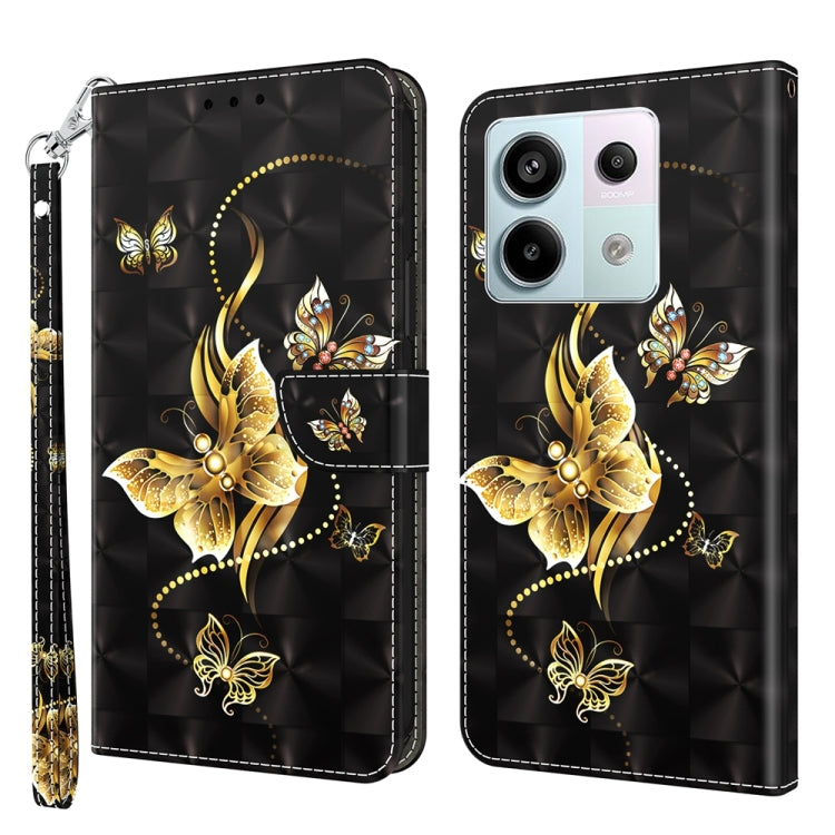 3D Painted Pattern Leather Phone Case, For Xiaomi Redmi Note 13 Pro+, For Xiaomi Redmi Note 13 Pro 5G