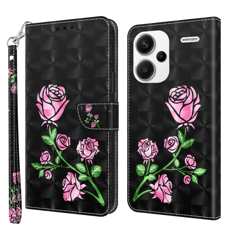 3D Painted Pattern Leather Phone Case, For Xiaomi Redmi Note 13 Pro+, For Xiaomi Redmi Note 13 Pro 5G