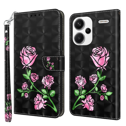 3D Painted Pattern Leather Phone Case, For Xiaomi Redmi Note 13 Pro+, For Xiaomi Redmi Note 13 Pro 5G