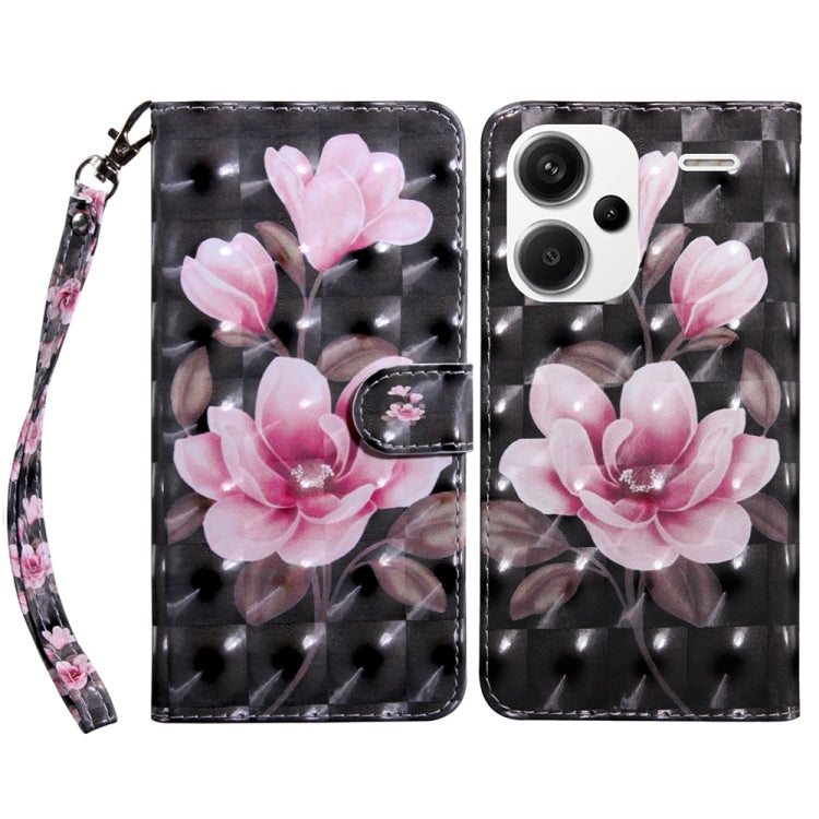 3D Painted Pattern Leather Phone Case, For Xiaomi Redmi Note 13 Pro+, For Xiaomi Redmi Note 13 Pro 5G