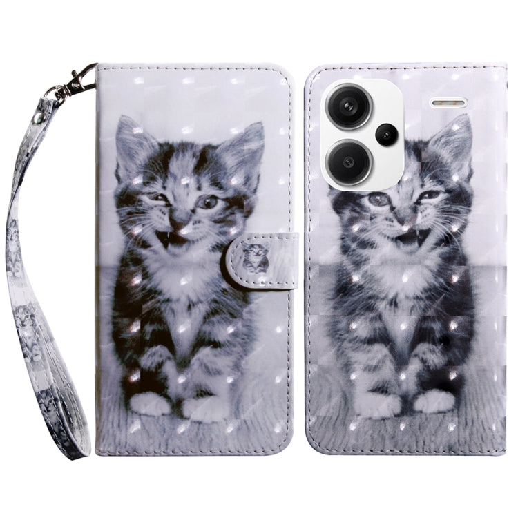 3D Painted Pattern Leather Phone Case, For Xiaomi Redmi Note 13 Pro+, For Xiaomi Redmi Note 13 Pro 5G