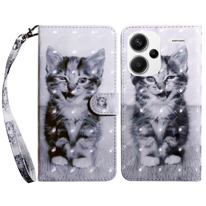 3D Painted Pattern Leather Phone Case, For Xiaomi Redmi Note 13 Pro+, For Xiaomi Redmi Note 13 Pro 5G
