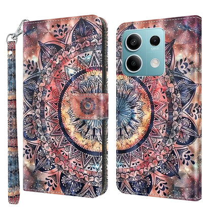 3D Painted Pattern Leather Phone Case, For Xiaomi Redmi Note 13 5G, For Xiaomi Redmi 13C