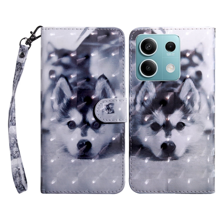 3D Painted Pattern Leather Phone Case, For Xiaomi Redmi Note 13 5G, For Xiaomi Redmi 13C