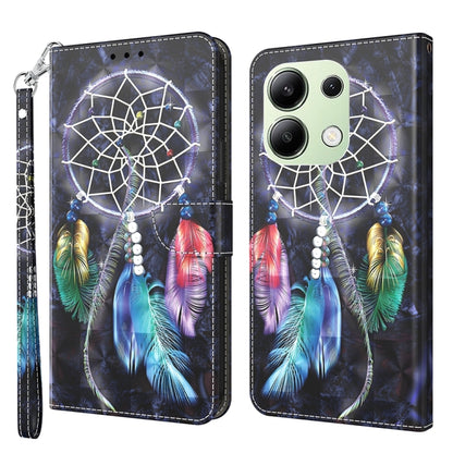 3D Painted Pattern Leather Phone Case, For Xiaomi Redmi A3, For Xiaomi Redmi Note 13 4G