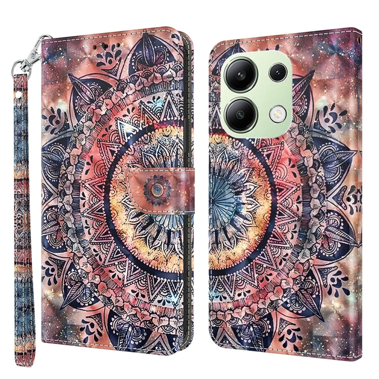 3D Painted Pattern Leather Phone Case, For Xiaomi Redmi A3, For Xiaomi Redmi Note 13 4G