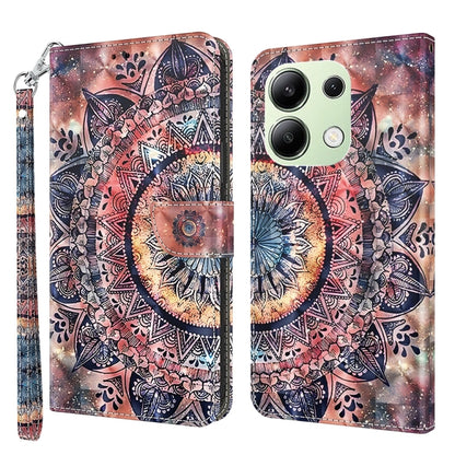 3D Painted Pattern Leather Phone Case, For Xiaomi Redmi A3, For Xiaomi Redmi Note 13 4G