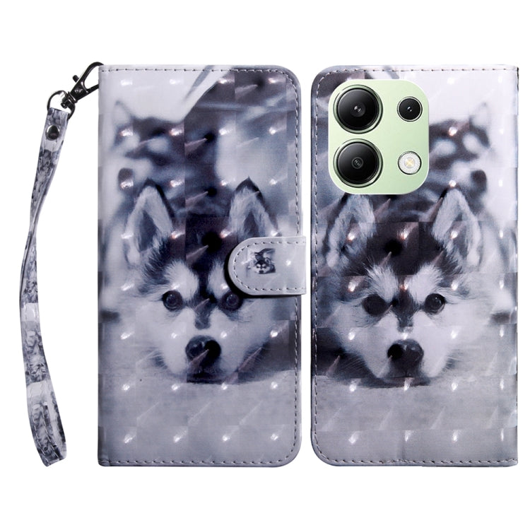 3D Painted Pattern Leather Phone Case, For Xiaomi Redmi A3, For Xiaomi Redmi Note 13 4G