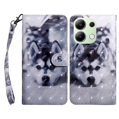 3D Painted Pattern Leather Phone Case, For Xiaomi Redmi A3, For Xiaomi Redmi Note 13 4G
