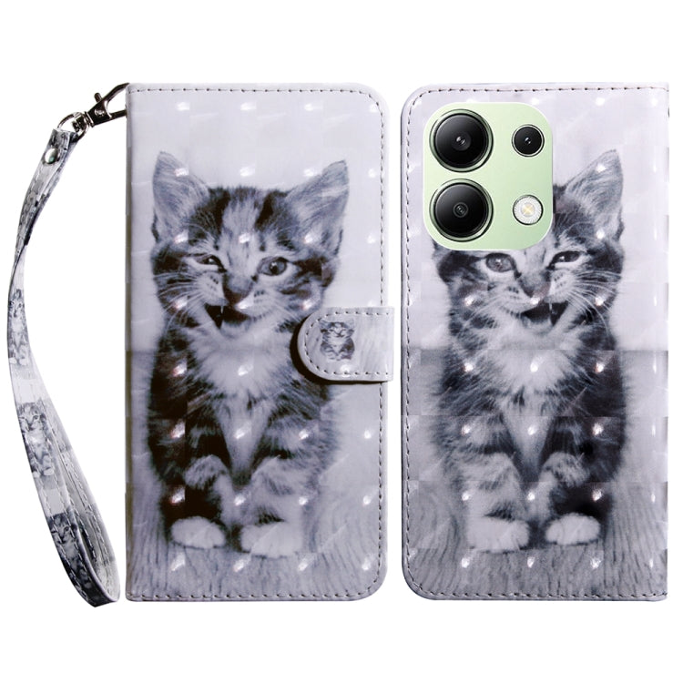 3D Painted Pattern Leather Phone Case, For Xiaomi Redmi A3, For Xiaomi Redmi Note 13 4G