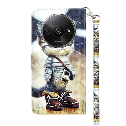 3D Painted Pattern Leather Phone Case, For Xiaomi Redmi A3, For Xiaomi Redmi Note 13 4G