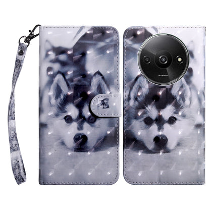 3D Painted Pattern Leather Phone Case, For Xiaomi Redmi A3, For Xiaomi Redmi Note 13 4G