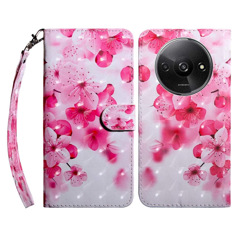 3D Painted Pattern Leather Phone Case, For Xiaomi Redmi A3, For Xiaomi Redmi Note 13 4G