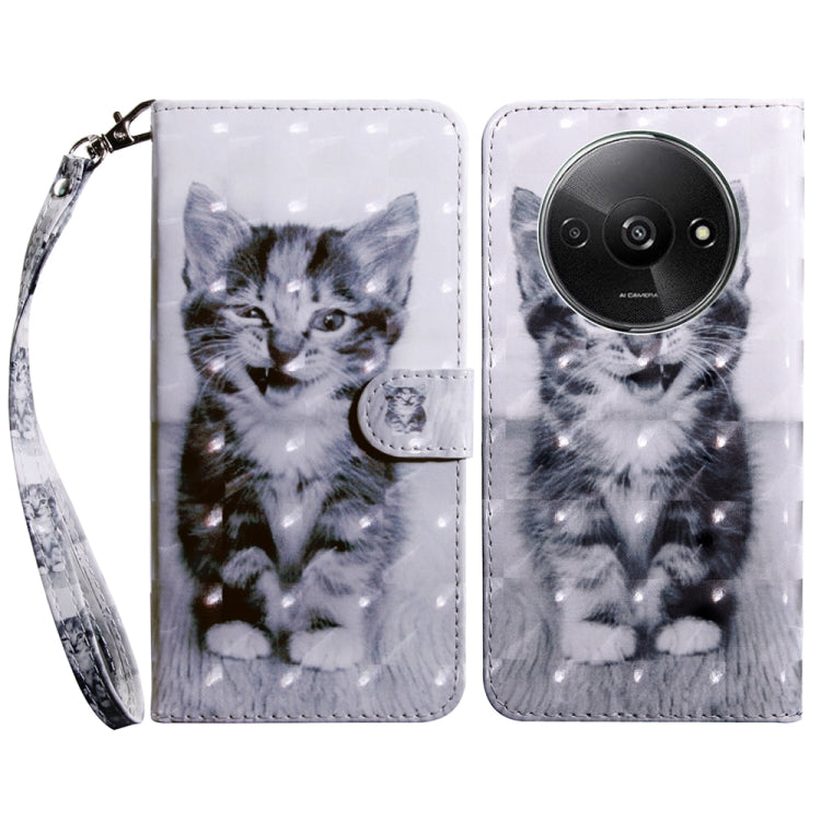 3D Painted Pattern Leather Phone Case, For Xiaomi Redmi A3, For Xiaomi Redmi Note 13 4G