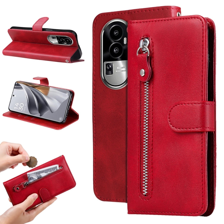 Fashion Calf Texture Zipper Leather Phone Case, For OPPO A58 4G, For OPPO Reno10 5G / Reno10 Pro 5G Global, For OPPO A78 4G, For OPPO Find X8 Pro