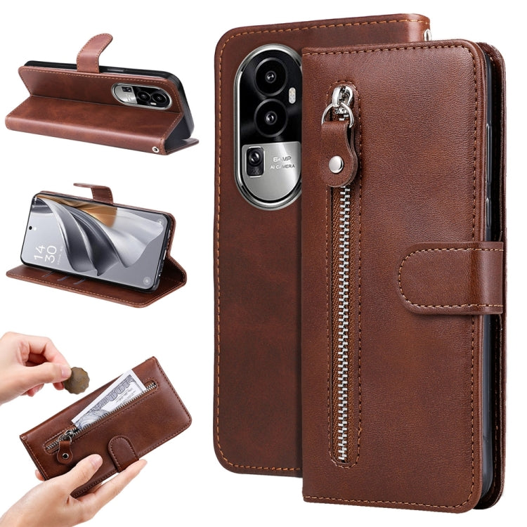 Fashion Calf Texture Zipper Leather Phone Case, For OPPO A58 4G, For OPPO Reno10 5G / Reno10 Pro 5G Global, For OPPO A78 4G, For OPPO Find X8 Pro