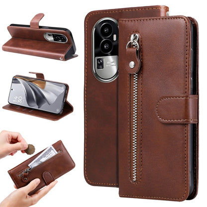 Fashion Calf Texture Zipper Leather Phone Case, For OPPO A58 4G, For OPPO Reno10 5G / Reno10 Pro 5G Global, For OPPO A78 4G, For OPPO Find X8 Pro