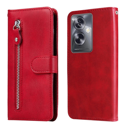 Fashion Calf Texture Zipper Leather Phone Case, For OPPO A79 5G