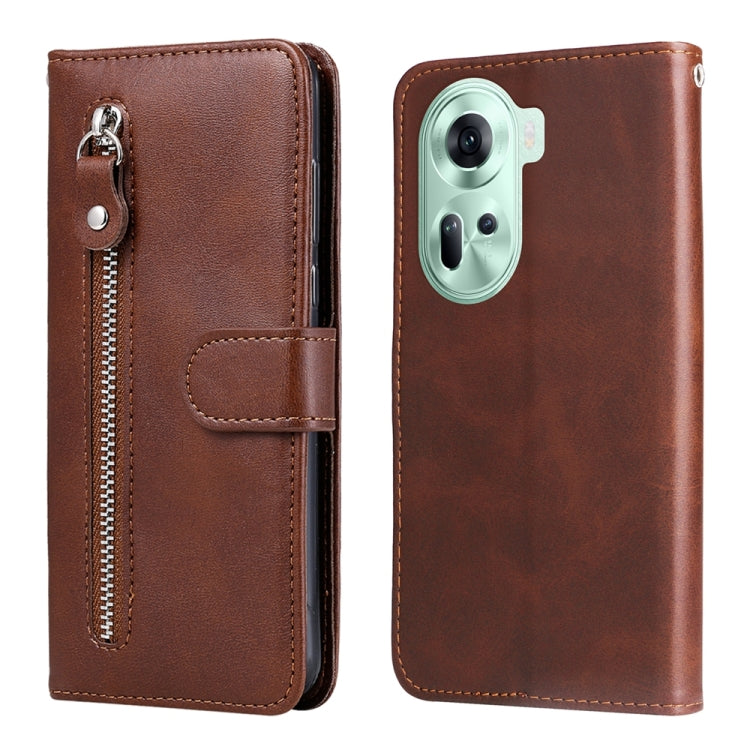 Fashion Calf Texture Zipper Leather Phone Case, For OPPO Reno11 F Global / F25 Pro Global, For OPPO Reno11 5G Global, For OPPO A59 5G / A2m, For OPPO A38 4G / A18 4G Global