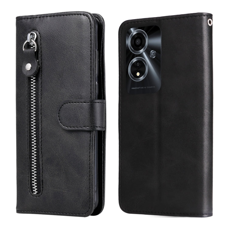 Fashion Calf Texture Zipper Leather Phone Case, For OPPO Reno11 F Global / F25 Pro Global, For OPPO Reno11 5G Global, For OPPO A59 5G / A2m, For OPPO A38 4G / A18 4G Global