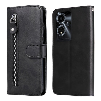 Fashion Calf Texture Zipper Leather Phone Case, For OPPO Reno11 F Global / F25 Pro Global, For OPPO Reno11 5G Global, For OPPO A59 5G / A2m, For OPPO A38 4G / A18 4G Global