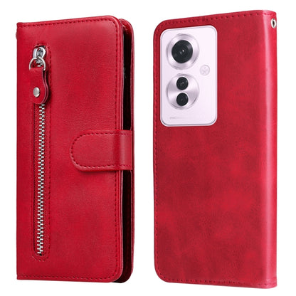 Fashion Calf Texture Zipper Leather Phone Case, For OPPO Reno11 F Global / F25 Pro Global, For OPPO Reno11 5G Global, For OPPO A59 5G / A2m, For OPPO A38 4G / A18 4G Global