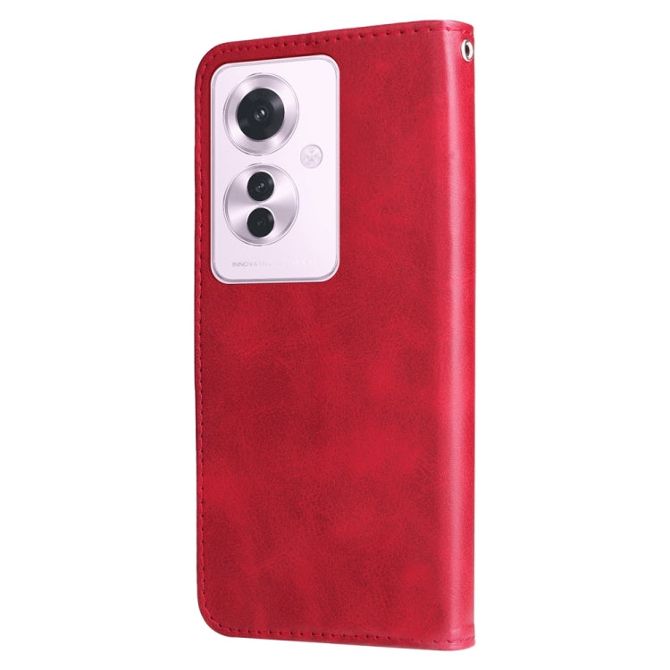 Fashion Calf Texture Zipper Leather Phone Case, For OPPO Reno11 F Global / F25 Pro Global, For OPPO Reno11 5G Global, For OPPO A59 5G / A2m, For OPPO A38 4G / A18 4G Global