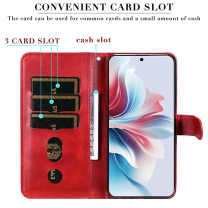 Fashion Calf Texture Zipper Leather Phone Case, For OPPO Reno11 F Global / F25 Pro Global, For OPPO Reno11 5G Global, For OPPO A59 5G / A2m, For OPPO A38 4G / A18 4G Global