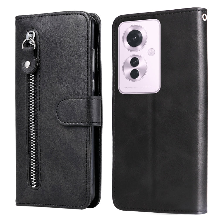Fashion Calf Texture Zipper Leather Phone Case, For OPPO Reno11 F Global / F25 Pro Global, For OPPO Reno11 5G Global, For OPPO A59 5G / A2m, For OPPO A38 4G / A18 4G Global