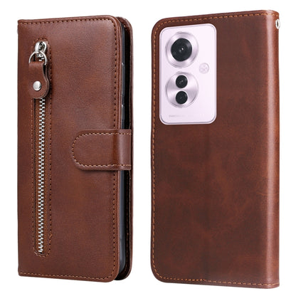 Fashion Calf Texture Zipper Leather Phone Case, For OPPO Reno11 F Global / F25 Pro Global, For OPPO Reno11 5G Global, For OPPO A59 5G / A2m, For OPPO A38 4G / A18 4G Global