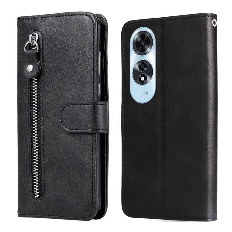 Fashion Calf Texture Zipper Leather Phone Case, For OPPO K12x, For OPPO A60 4G Global, For OPPO K12, For OPPO A3 Pro 5G