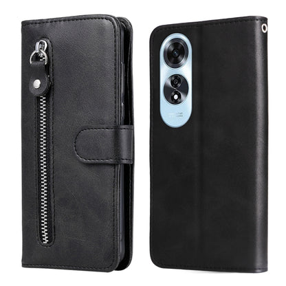 Fashion Calf Texture Zipper Leather Phone Case, For OPPO K12x, For OPPO A60 4G Global, For OPPO K12, For OPPO A3 Pro 5G