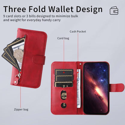 Fashion Calf Texture Zipper Leather Phone Case, For OPPO A7 Pro Max 5G, For OPPO F33 Pro 5G, For OPPO Reno15 F 5G, For OPPO Reno15 5G Global / Reno 15c 5G