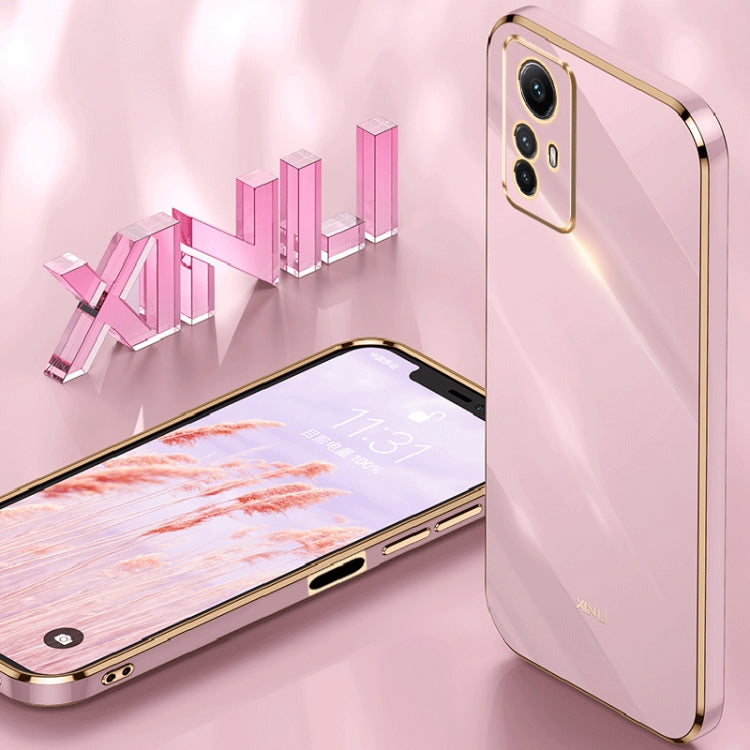 XINLI Straight Edge 6D Electroplate TPU Phone Case, For Xiaomi Redmi Note 12S 4G, For Xiaomi Redmi Note 12 Pro 4G, For Xiaomi Redmi Note 12 Turbo
