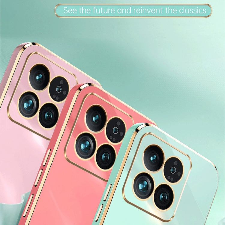 XINLI Straight Edge 6D Electroplate TPU Phone Case, For Xiaomi 14, For Xiaomi Redmi Note 13 5G, For Xiaomi Redmi 13C 4G