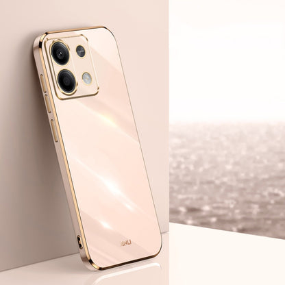 XINLI Straight Edge 6D Electroplate TPU Phone Case, For Redmi 14 4G, For Xiaomi Redmi Note 13 Pro 4G, For Xiaomi Redmi Note 13 4G