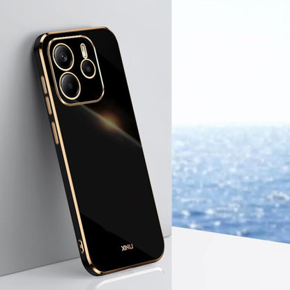 XINLI Straight Edge 6D Electroplate TPU Phone Case, For Redmi Note 14 Pro 4G Global, For Redmi Note 14 4G 163.25mm, For Redmi Note 14 5G Global