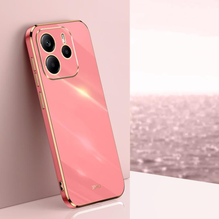 XINLI Straight Edge 6D Electroplate TPU Phone Case, For Redmi Note 14 Pro 4G Global, For Redmi Note 14 4G 163.25mm, For Redmi Note 14 5G Global