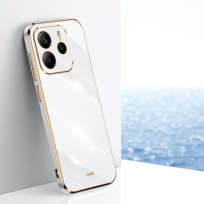 XINLI Straight Edge 6D Electroplate TPU Phone Case, For Redmi Note 14 Pro 4G Global, For Redmi Note 14 4G 163.25mm, For Redmi Note 14 5G Global